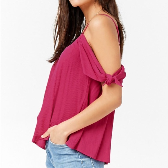 CrissCross Open Shoulder Adjustable Strap Shirt - Picture 3 of 3